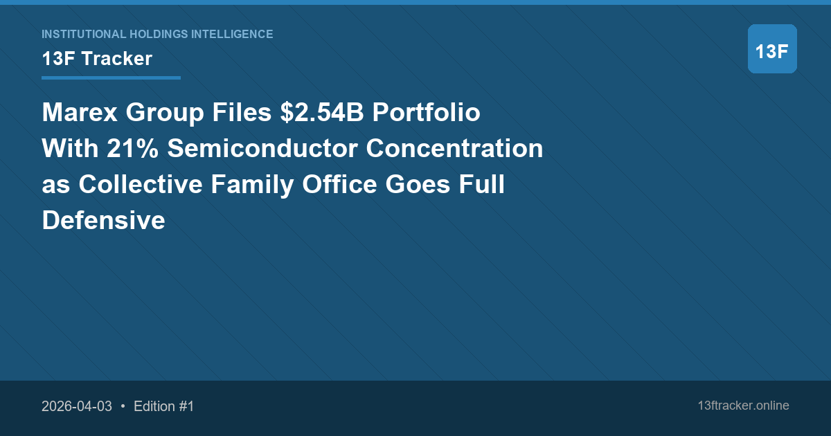 Marex Group Files $2.54B Portfolio With 21% Semiconductor Concentration as Collective Family Office Goes Full Defensive